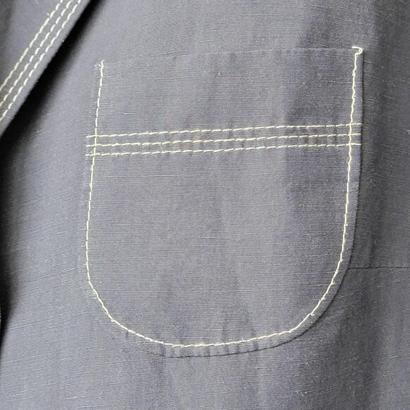 VTG French Silk Linen Jacket - Picture 6 of 10